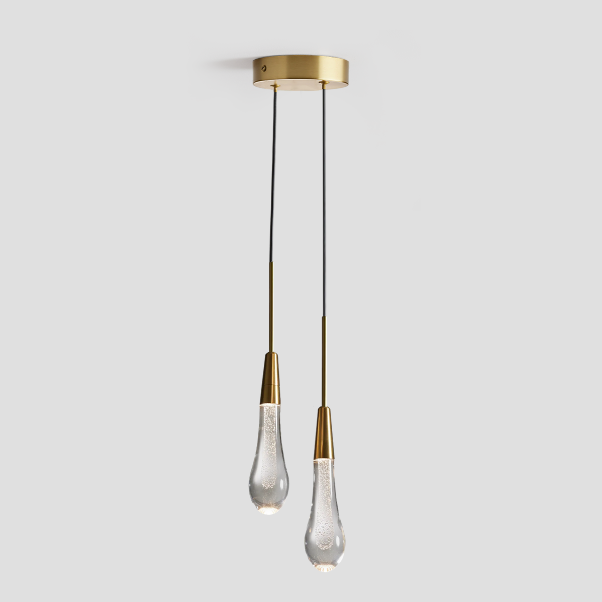 Soltaire Crystal Pendant 1 light 2 lights - King Lamps