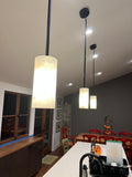 Hand Carved Alabaster Cylinder Pendent - King Lamps