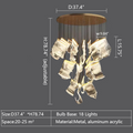 Extra Large Modern Acrylic Chandelier for Staircase/Foyer/Villa/Hall-King Lamps
