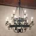 Vintage Iron Simple Candle Art Chandelier for Living Room / Villa / Stairs - King Lamps