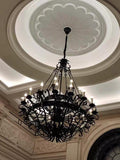 Vintage Iron Simple Candle Art Chandelier for Living Room / Villa / Stairs - King Lamps