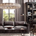 Oversized Modern Ring Pendant Light/Round Crystal Chandelier for Living/Dining Room/Bedroom-King Lamps