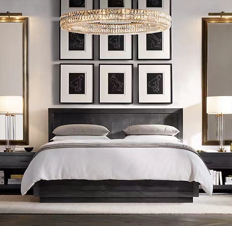Oversized Modern Ring Pendant Light/Round Crystal Chandelier for Living/Dining Room/Bedroom-King Lamps