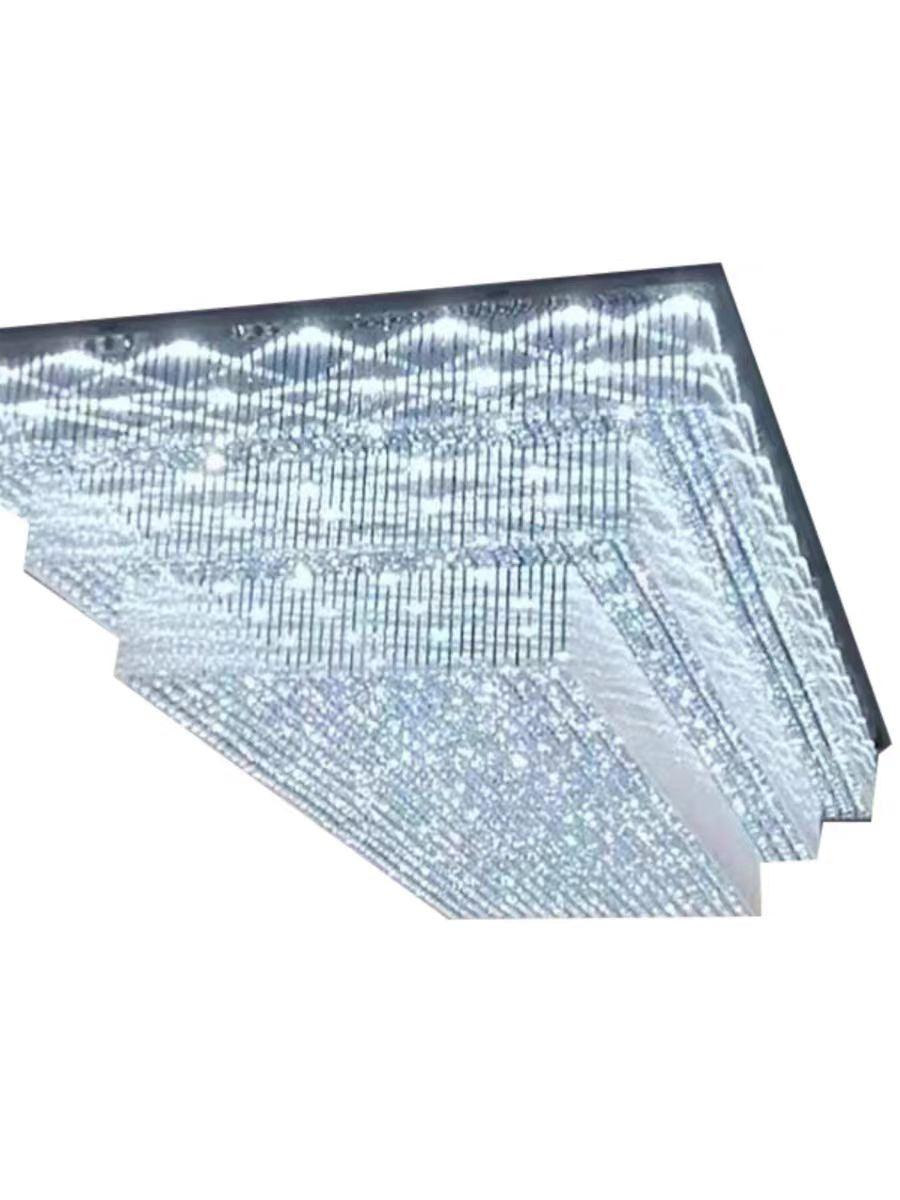 Modern Extra 2/3 Tiered Flush Mount Crystal Chandelier for Large Area - King Lamps