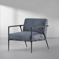 Vintage Forged Retro Silver Iron Frame Track Armchair - King Lamps