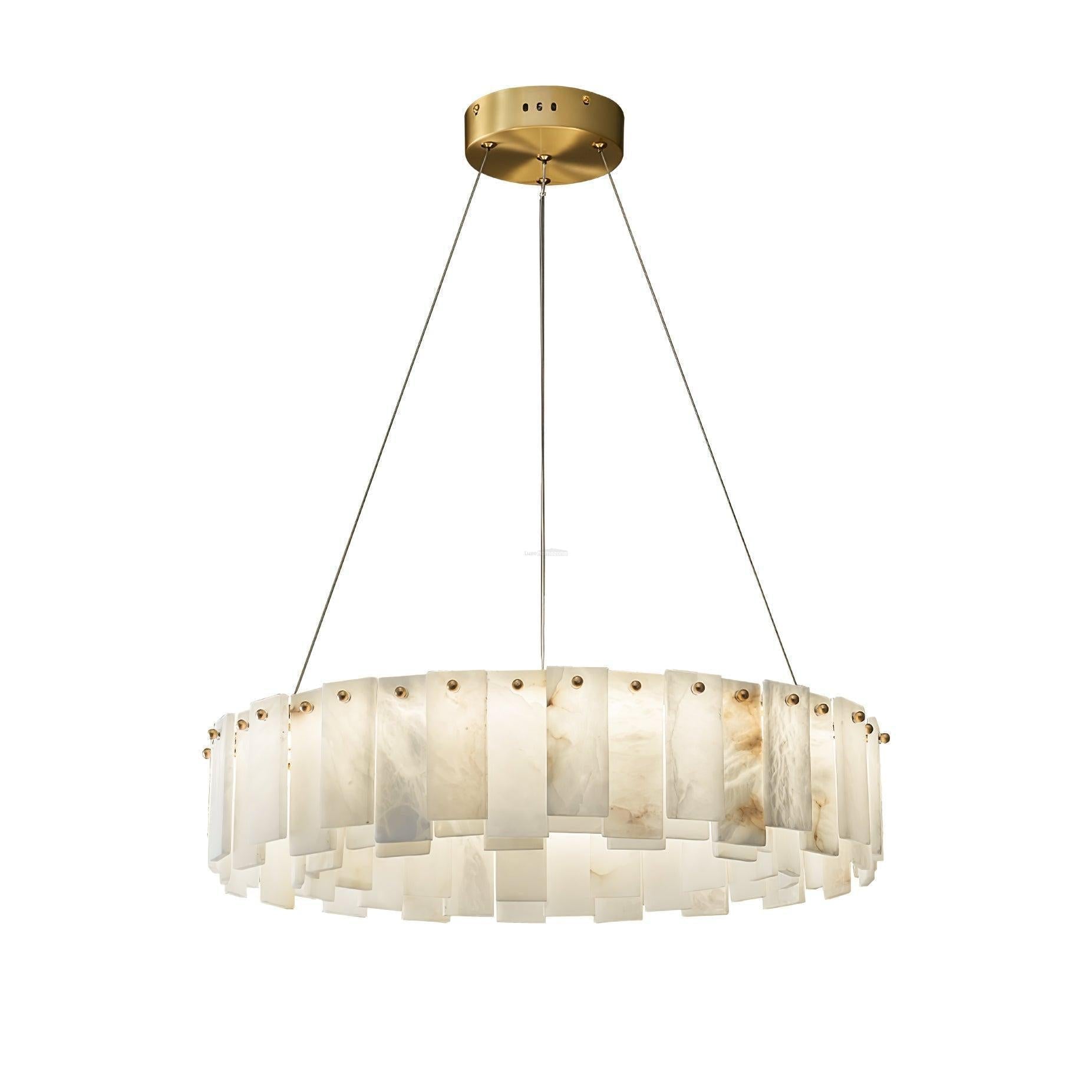 Halos Alabaster Round/Square Chandelier - King Lamps