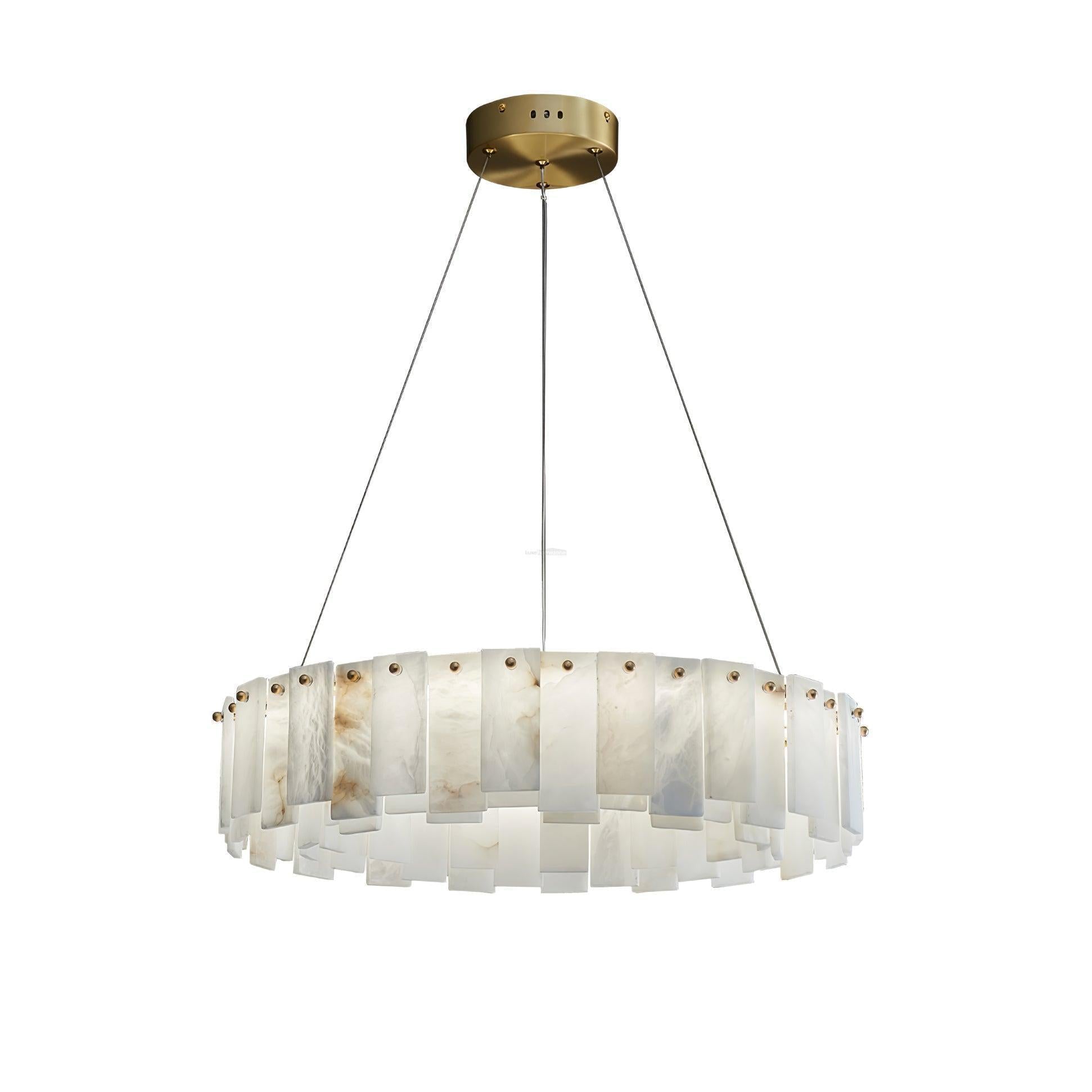 Halos Alabaster Round/Square Chandelier - King Lamps
