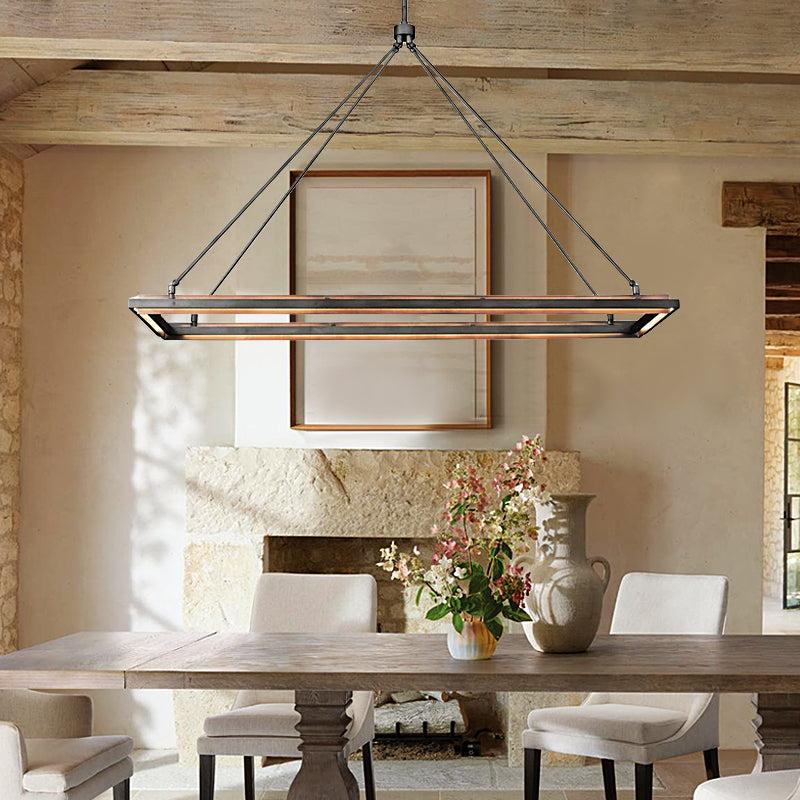 Peralta Rectangular Chandelier 48"/62" - King Lamps