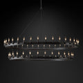 Camino Vintage Candelabra 2-Tier Round Chandelier 73''D - King Lamps