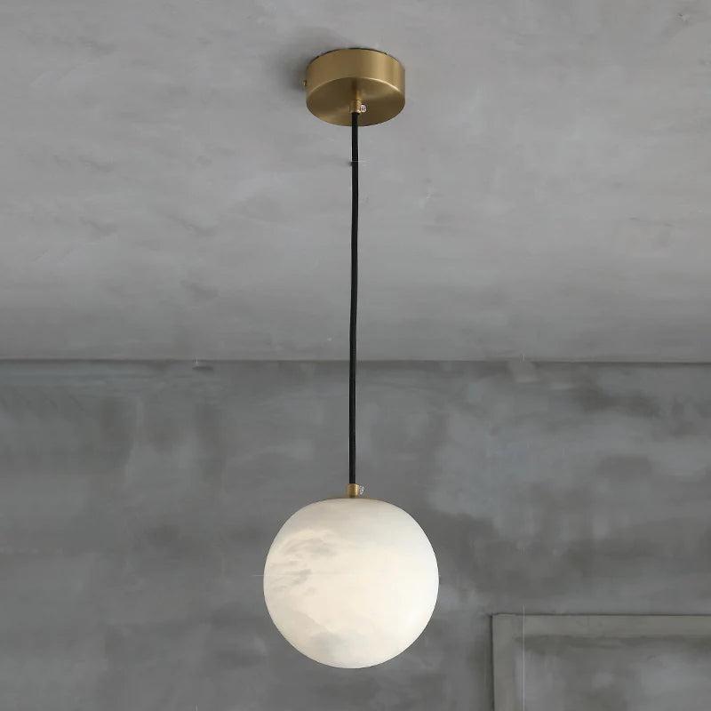 Hansa Alabaster Ball Pendant Light, Island Mini Pendant Light - King Lamps