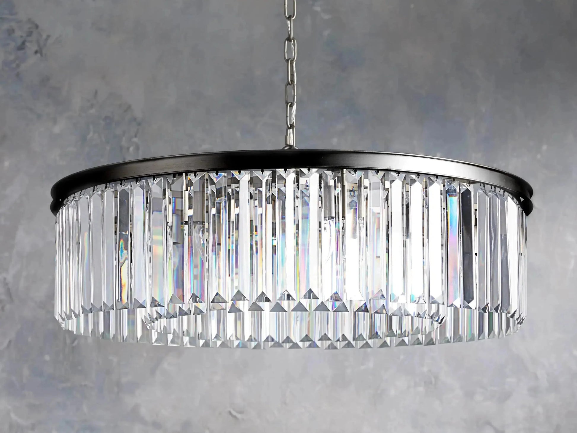 Leyland Crystal Round Chandelier - King Lamps