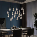 Rain Modern Rectangular Glass Chandelier 72