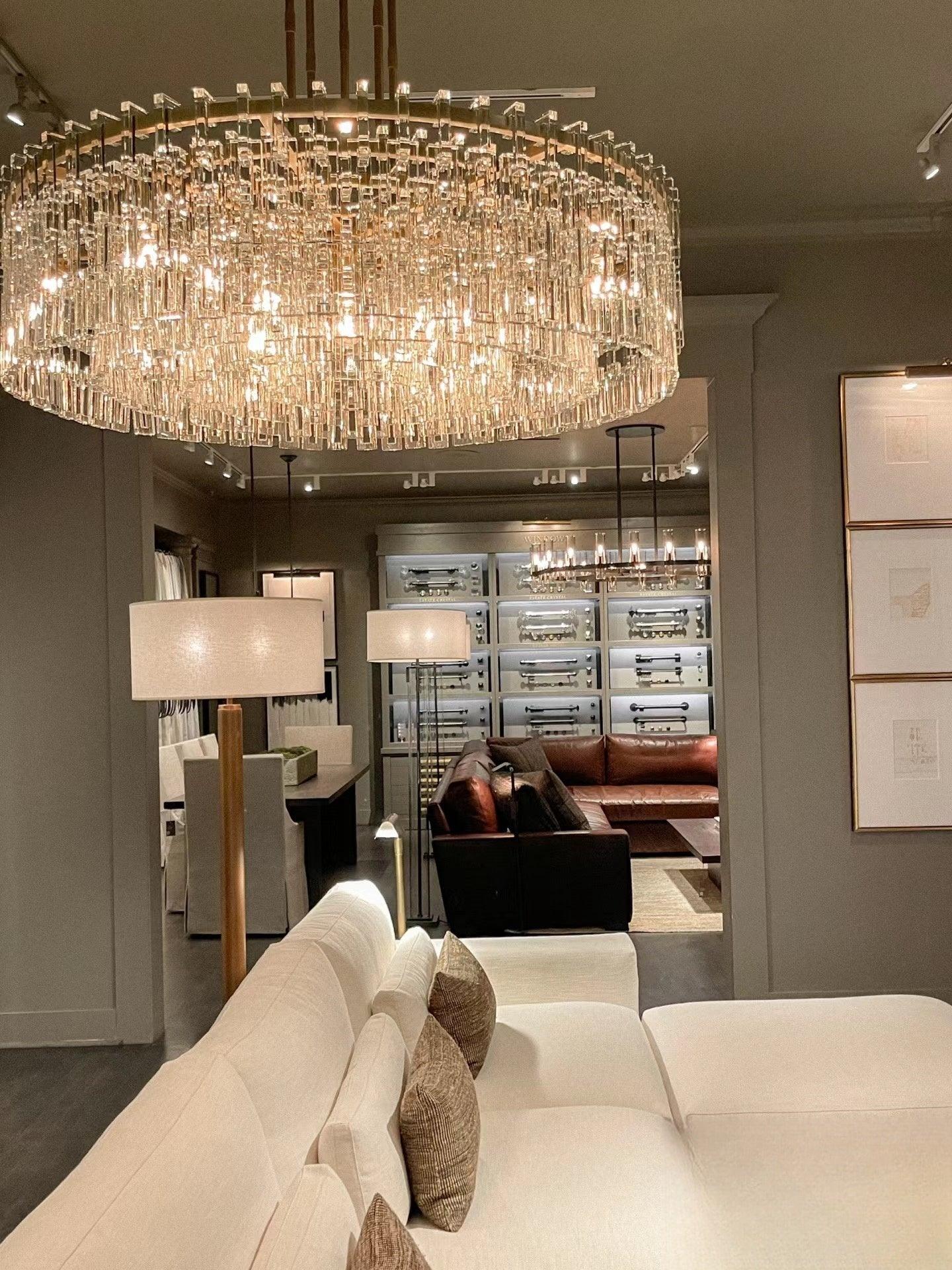 Marigan Multi-Tier Crystal Chain Round Chandelier 60" - King Lamps