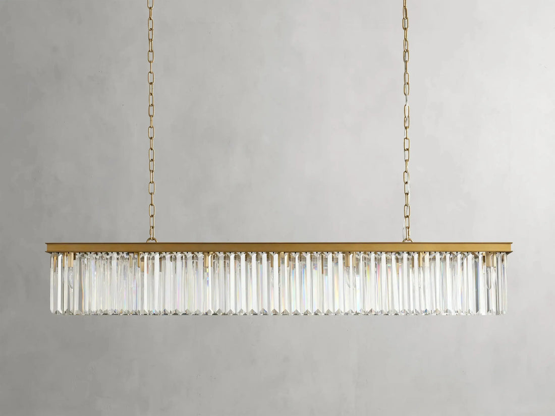 Leyland Crystal Rectangular Chandelier 60''72'' - King Lamps