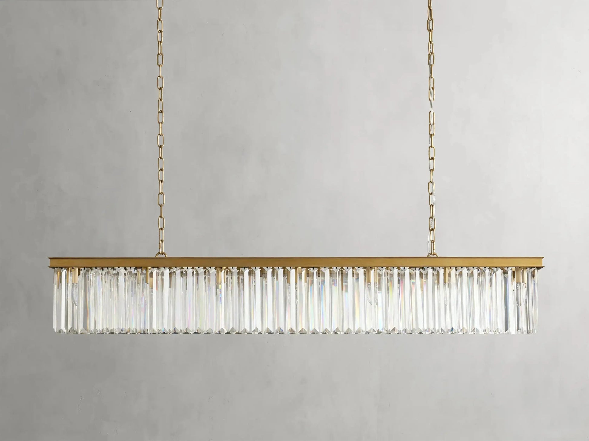 Leyland Crystal Rectangular Chandelier 60''72'' - King Lamps