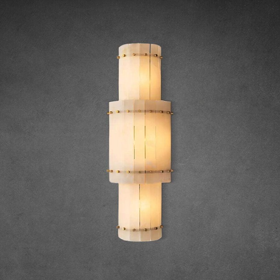 San Marco Alabaster Grand Round Sconce - King Lamps