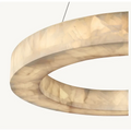 OLYRA 3-TIER ROUND ALABASTER CHANDELIER 39
