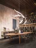 Modern Simple Brass Waving Chandelier for Living/Dining Room/Kitchen Island - King Lamps