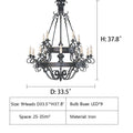 Vintage Iron Simple Candle Art Chandelier for Living Room / Villa / Stairs - King Lamps