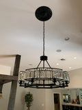 Decorative 6/ 8/ 10/ 12-Light Crystal Ceiling Chandelier Triangular Prism Island Light Fixture Metal Shade for Living Room-King Lamps