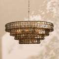 Amor 4-Tier Ghiaccio Glass Round Chandelier 36