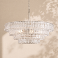 Amor 4-Tier Ghiaccio Glass Round Chandelier 36