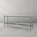 Thaddeus Forged Iron Rectangle Marble Console Table 60