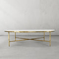 Thaddeus Forged Iron Marble Round Coffee Table 36