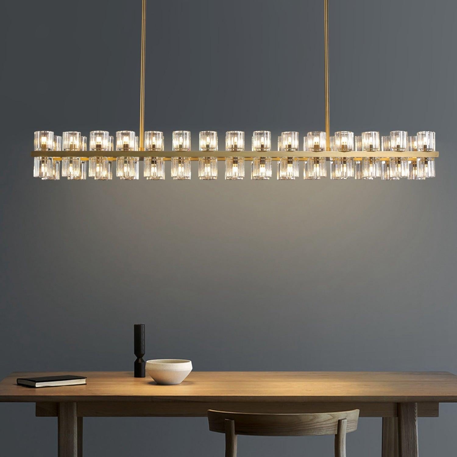 Arcachon Rectangular Chandelier 54" - King Lamps