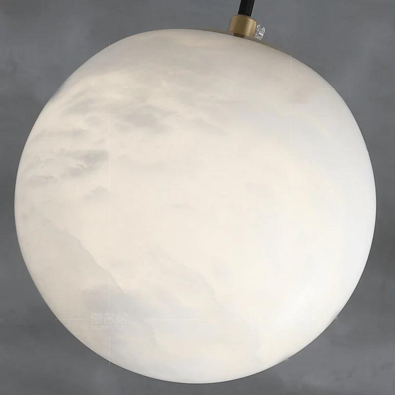 Hansa Alabaster Ball Pendant Light, Island Mini Pendant Light - King Lamps
