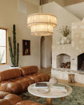 San Marco Alabaster Round 2-Tiered Chandelier - King Lamps