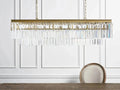 Leyland Tiered Rectangular Crystal Chandelier - King Lamps