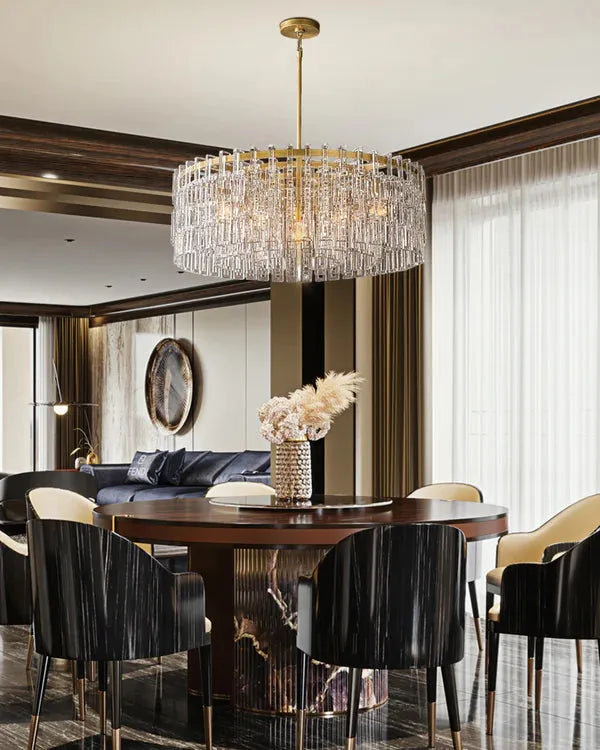 Marigan Multi-Tier Crystal Chain Round Chandelier 60" - King Lamps