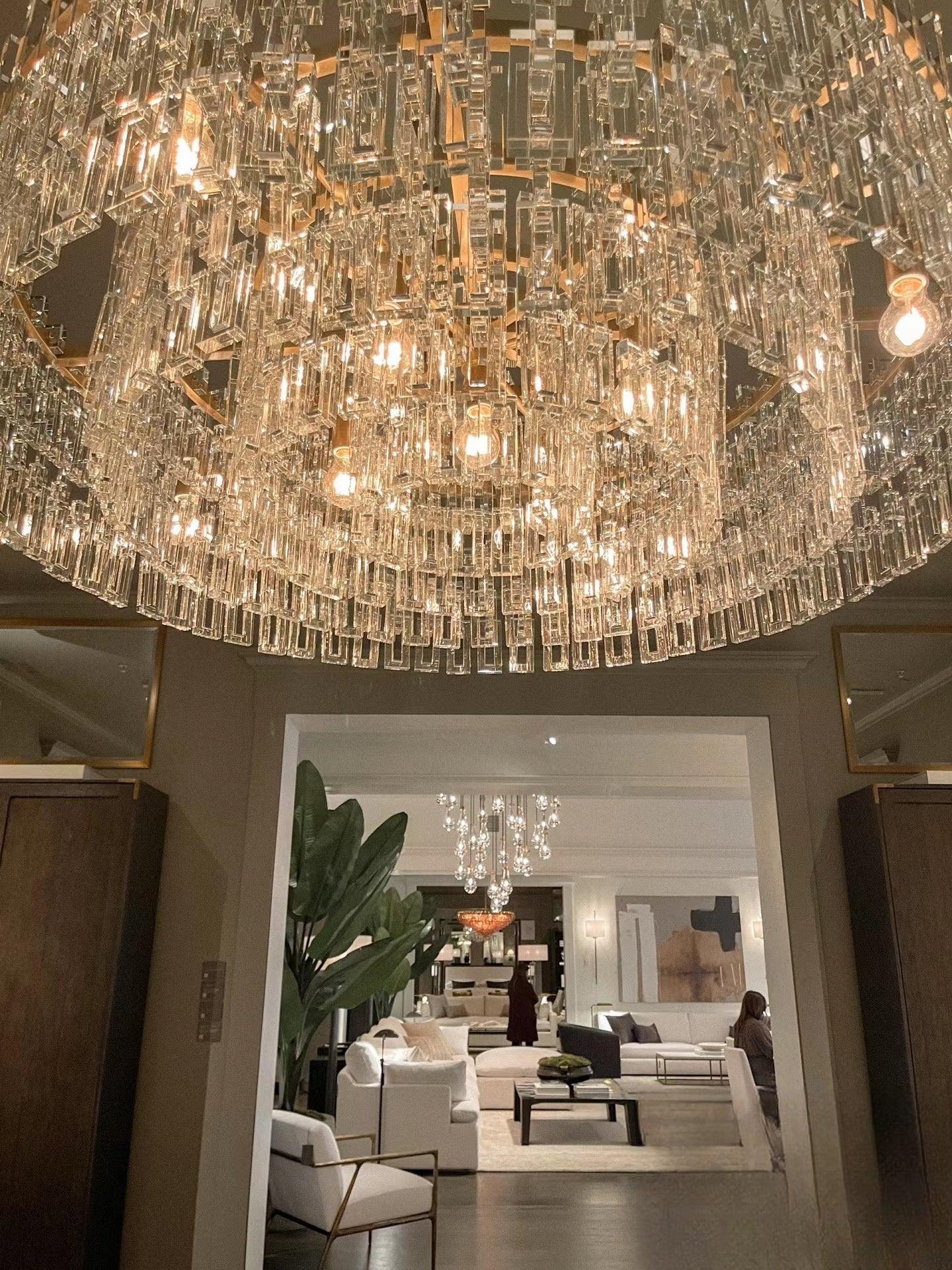 Marigan Crystal Round Chandelier 36" - King Lamps