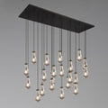 Rain Modern Rectangular Glass Chandelier 72