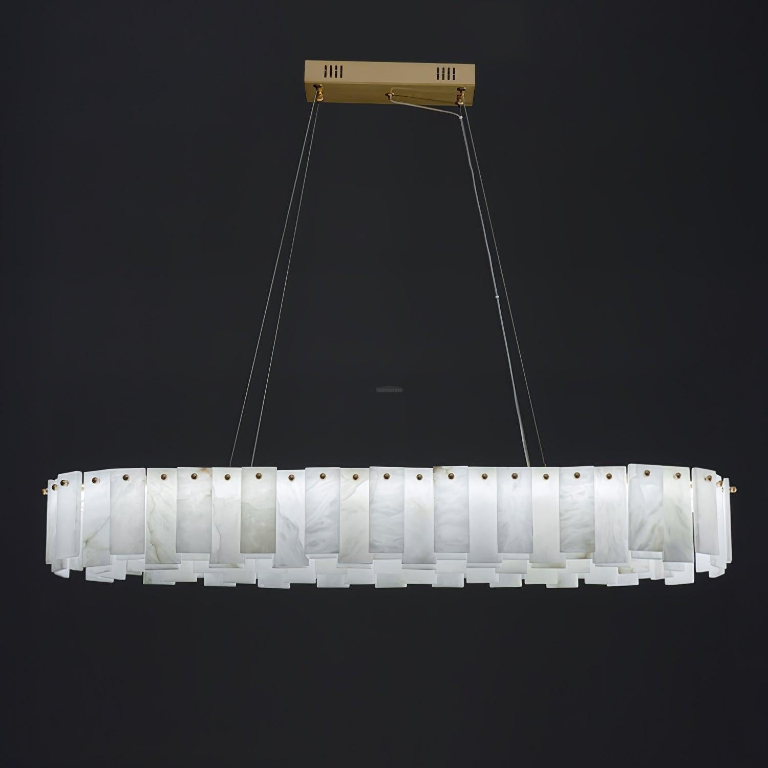 Halos Alabaster Round/Square Chandelier - King Lamps