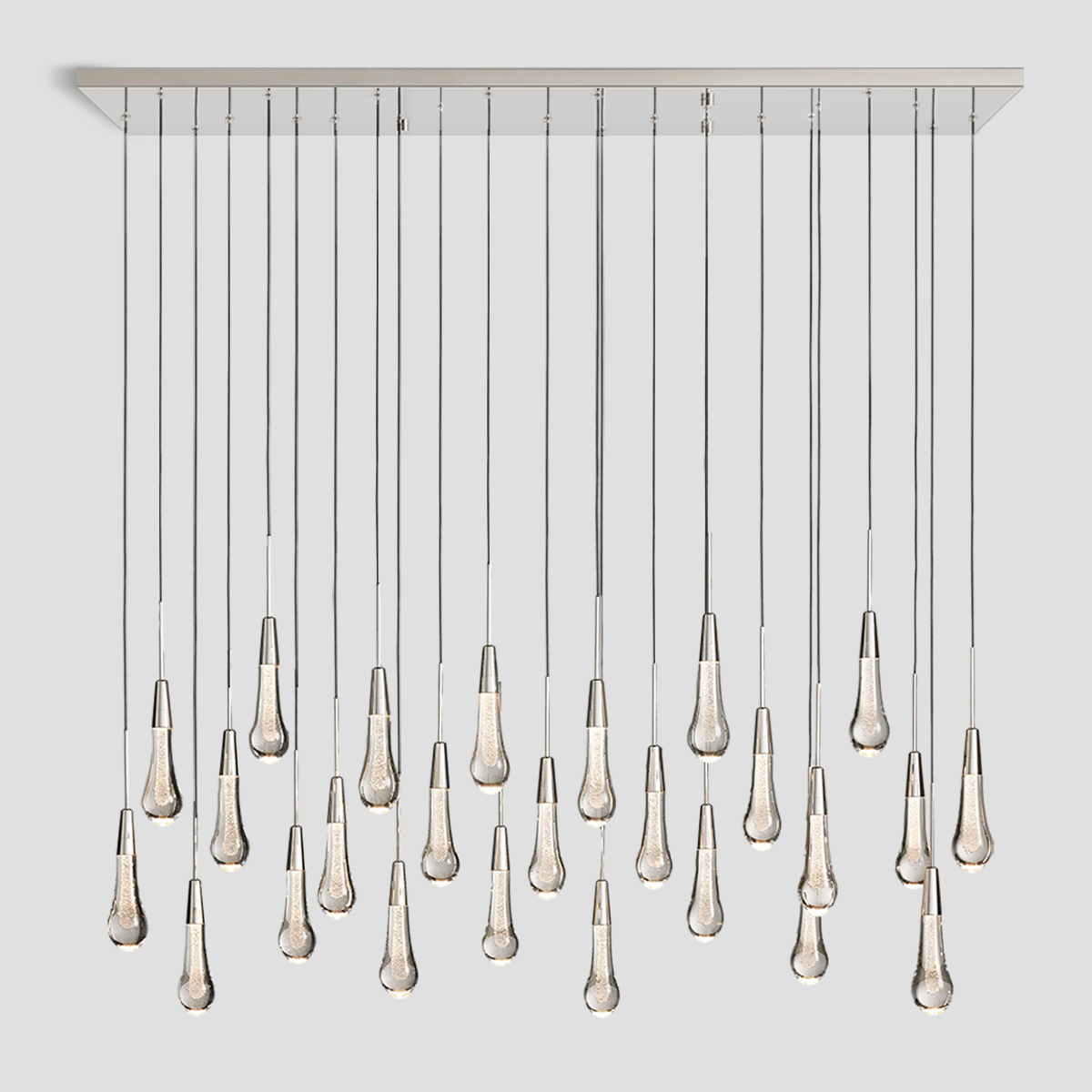 Soltaire Crystal Linear Chandelier 37" 50" 60'' 70" 87" 120''W - King Lamps