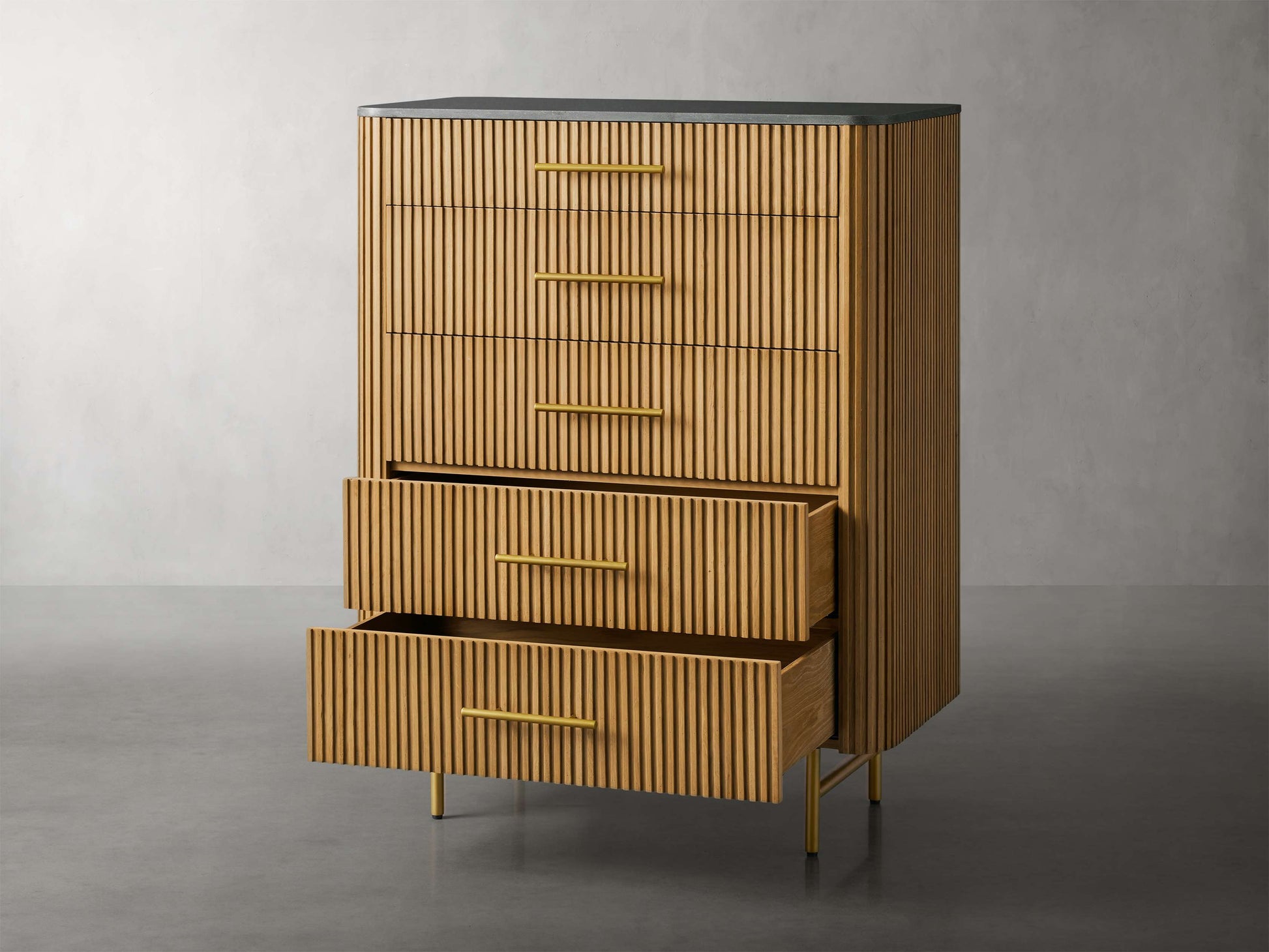 Finnley Five-Drawer Dresser - King Lamps