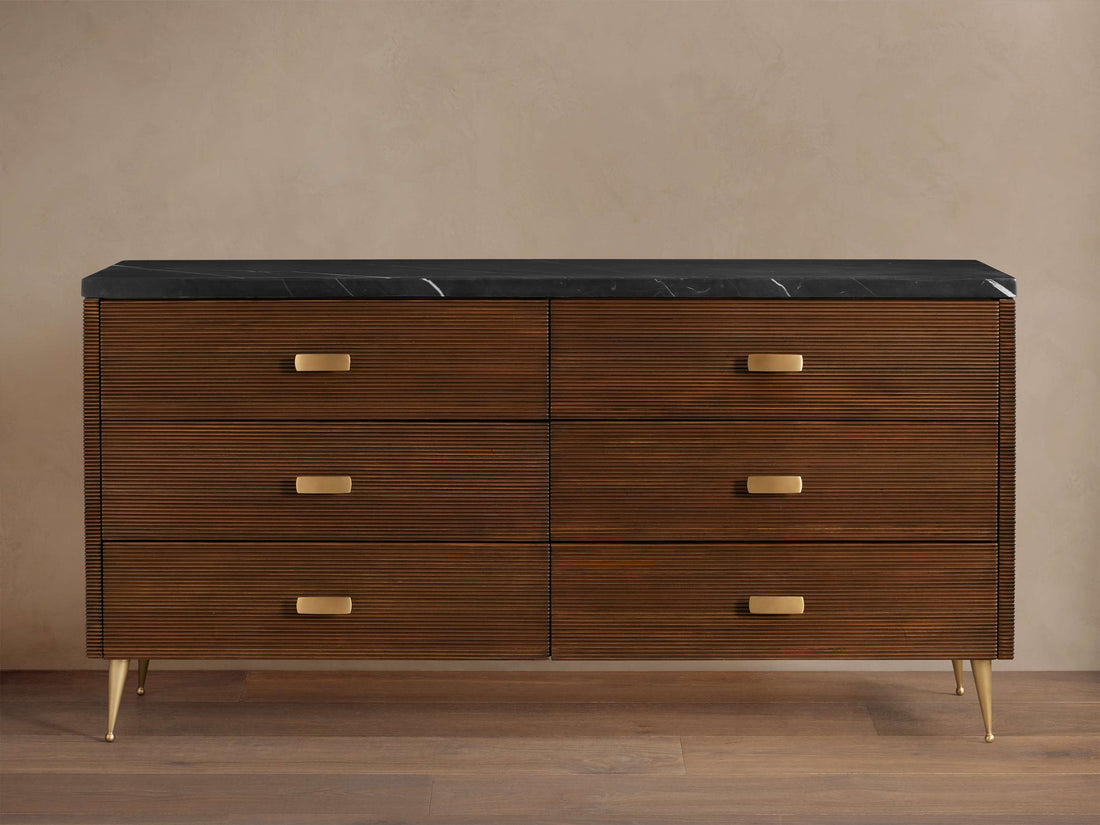 Giselle Six-Drawer Dresser - King Lamps