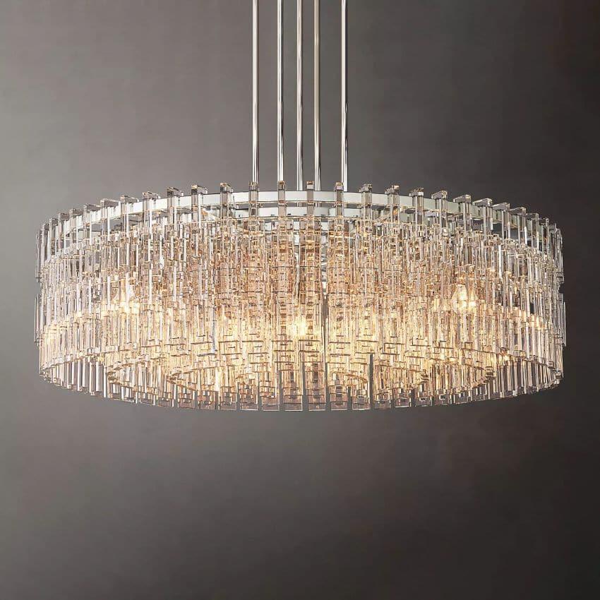 Marigan Multi-Tier Crystal Chain Round Chandelier 60" - King Lamps