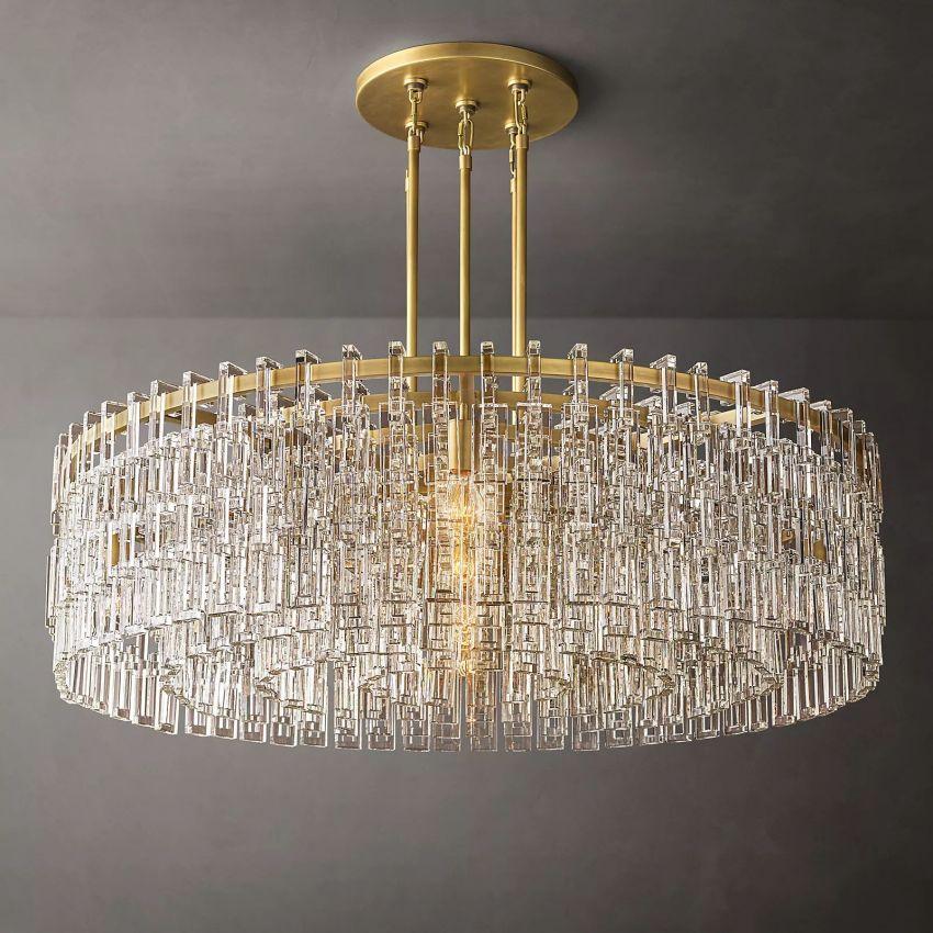 Marigan Multi-Tier Crystal Chain Round Chandelier 60" - King Lamps