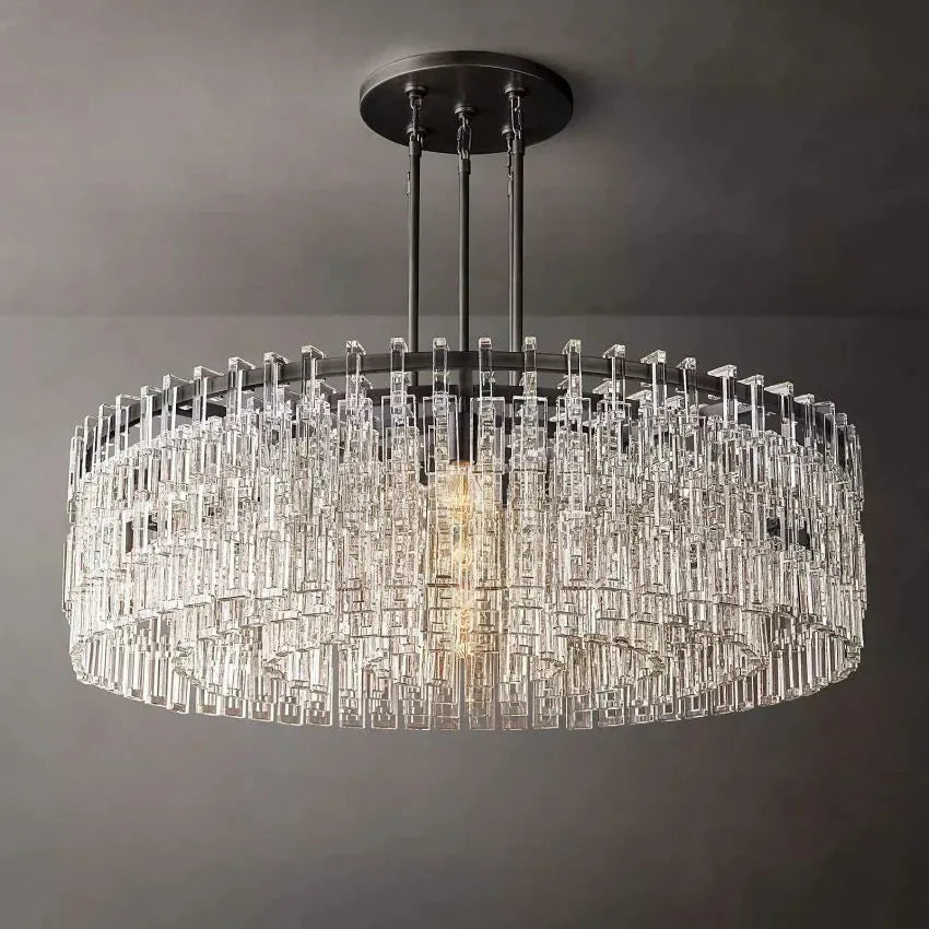 Marigan Multi-Tier Crystal Chain Round Chandelier 60" - King Lamps