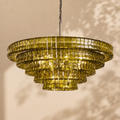 Amor 5-Tier Ghiaccio Glass Round Chandelier 48