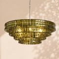 Amor 4-Tier Ghiaccio Glass Round Chandelier 36