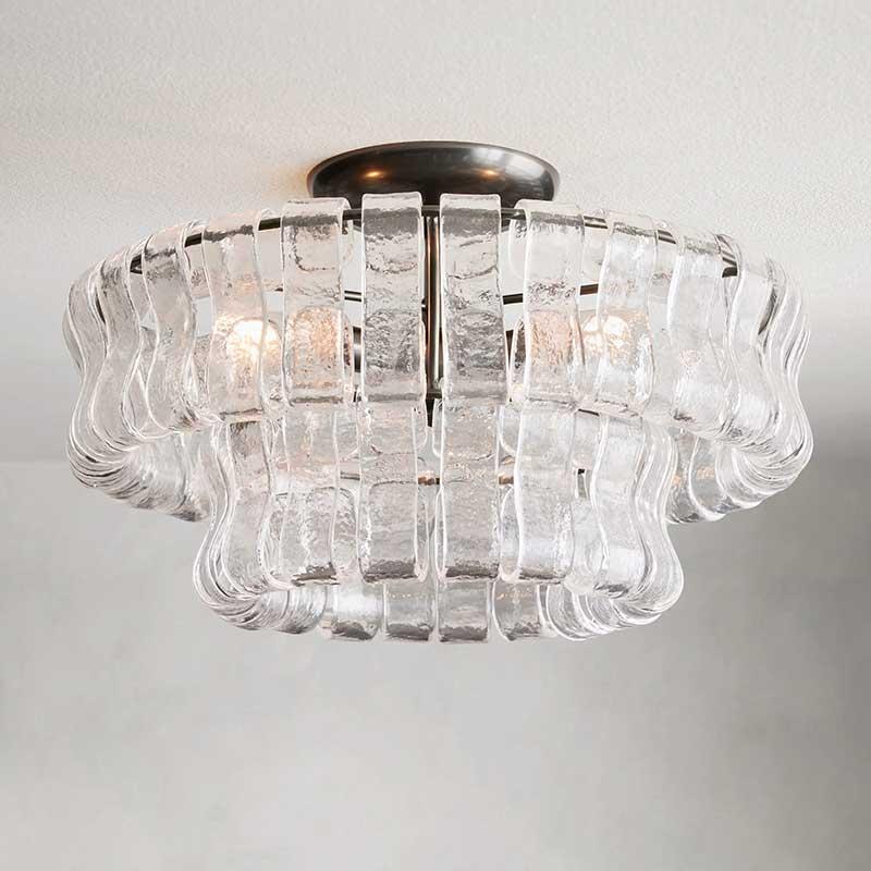 Ghiaccio Flushmount Chandelier - King Lamps