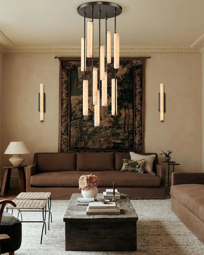 Audubon Alabaster Round Chandelier 24" - King Lamps