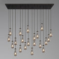 Rain Modern Rectangular Glass Chandelier 72