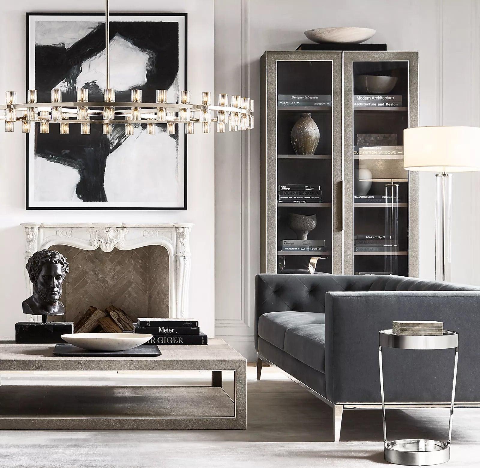 Arcachon Crystal Round Chandelier 36" - King Lamps
