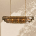 Amor Ghiaccio Glass Oval Chandelier 54