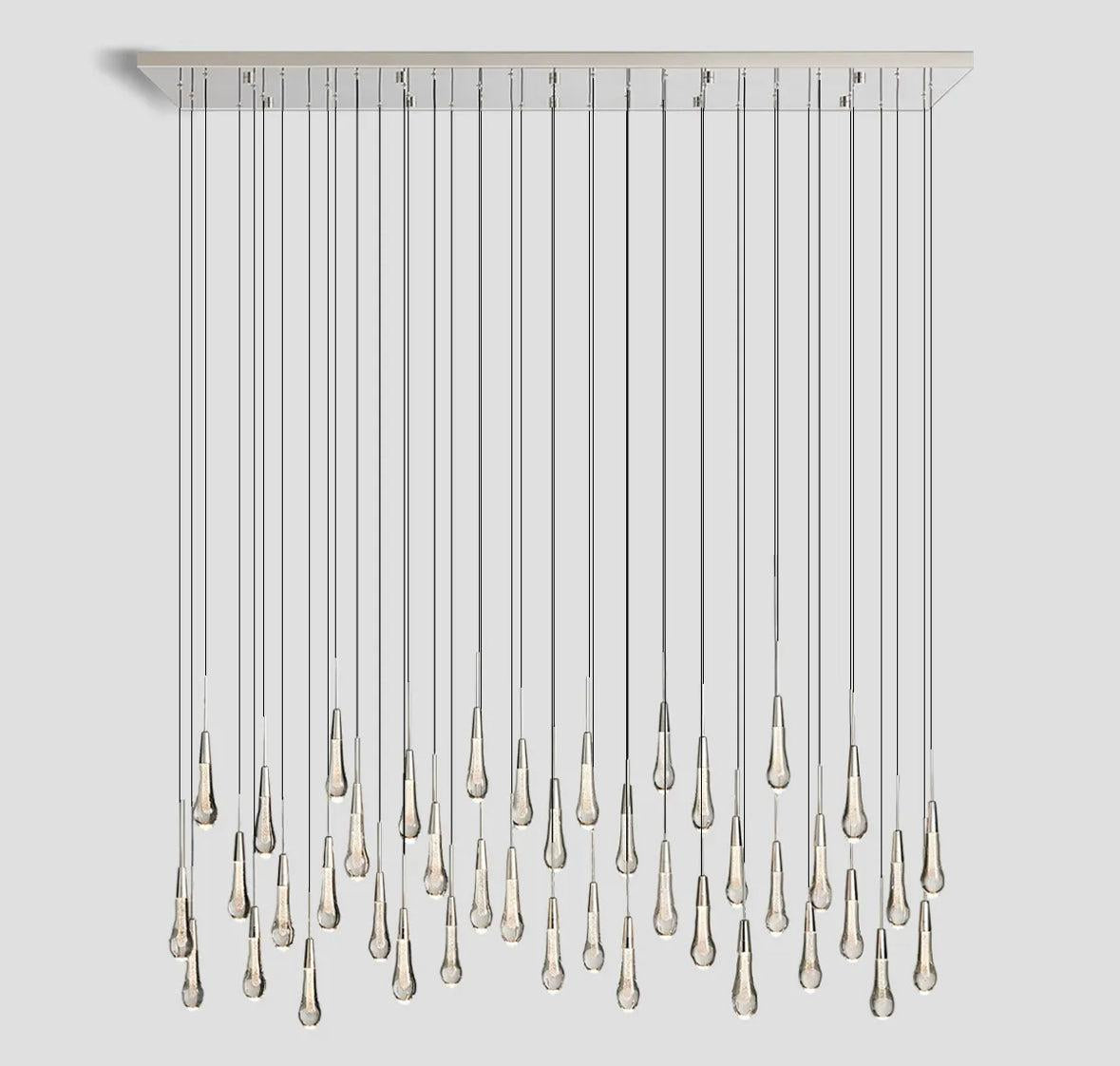 Soltaire Crystal Linear Chandelier 37" 50" 60'' 70" 87" 120''W - King Lamps
